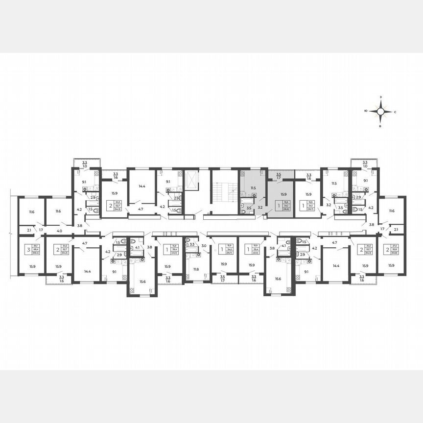 1-к. квартира, 35,8 м², 3/5 эт.