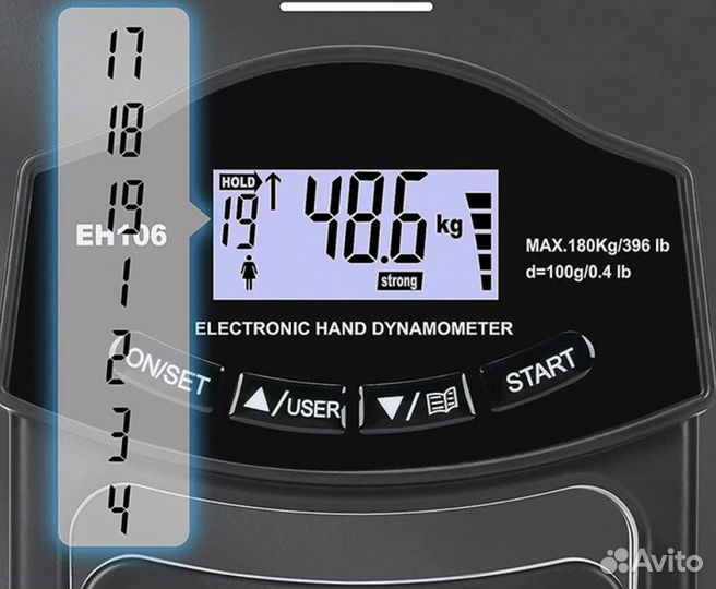 Тестер прочности захвата / динамометр кистевой