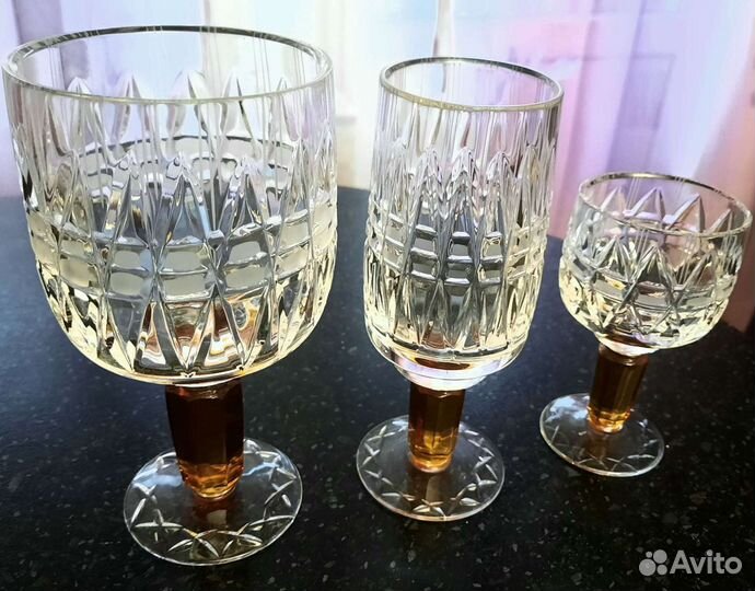 Фужеры, бокалы, рюмки хрустальные Олимпиада 80