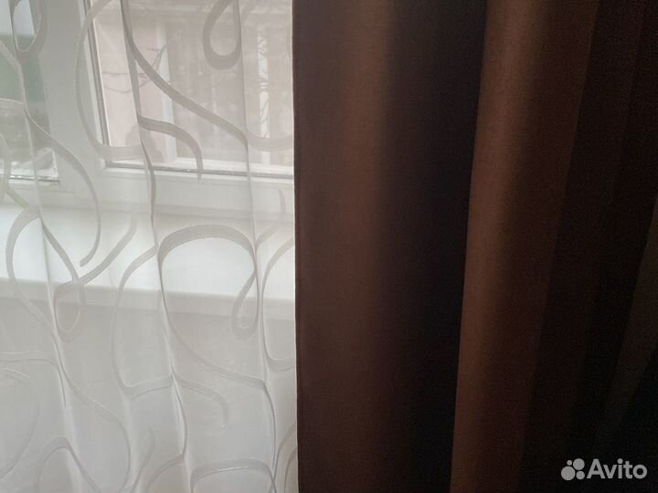Шторы готовые красивого шоколадного цвета