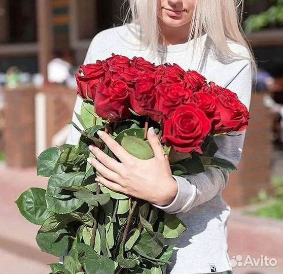 Длинные высокие розы 110 150 160 180 200 см