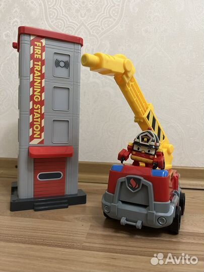 Набор Робокар Поли Рой и пожарная станция