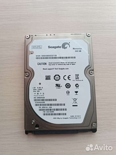 HDD Seagate Momentus 640gb