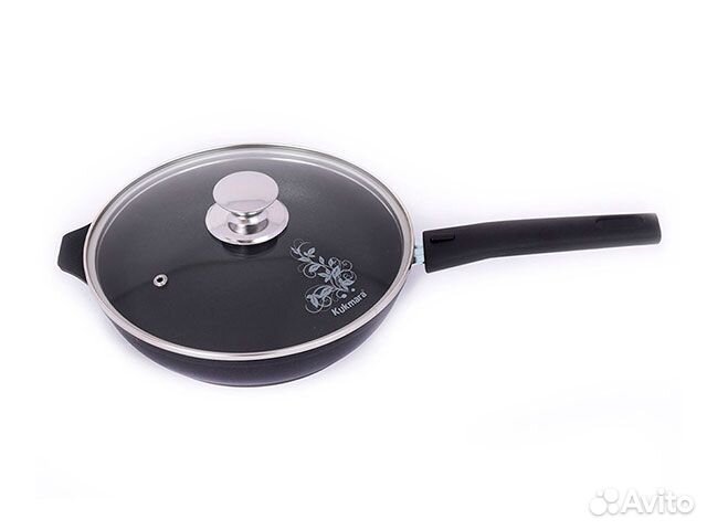 Сковорода с антипригарным покрытием со стеклянной