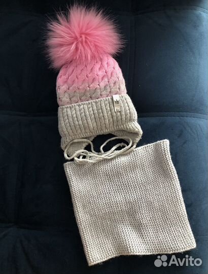 Комплект шапка и снуд 47-50