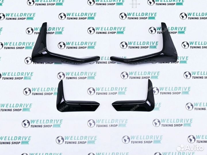 Накладки на задний бампер BMW M3 F80 F81 клыки