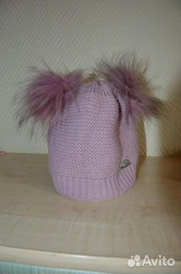 Шапка зимняя для девочки 54 56