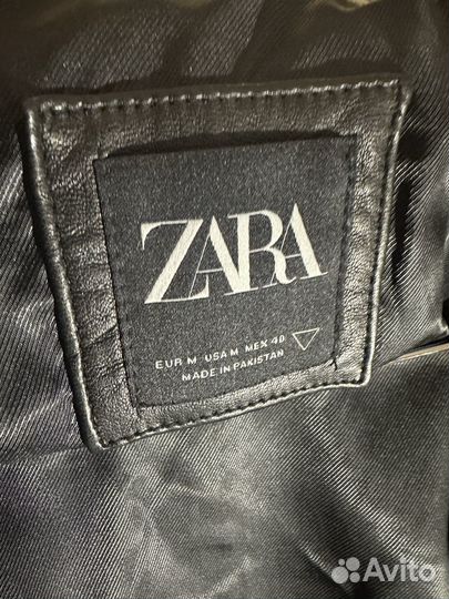 Кожаная куртка Zara байкерская M 46-48 новая