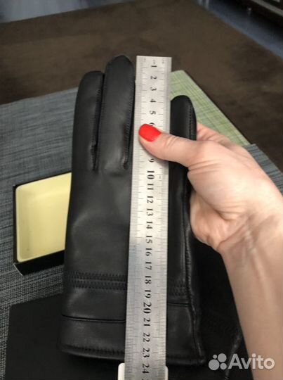 Кожаные мужские перчатки новые