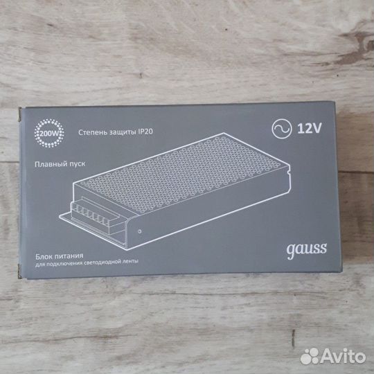 Блок питания Gauss LED 12v Артикул 202003200