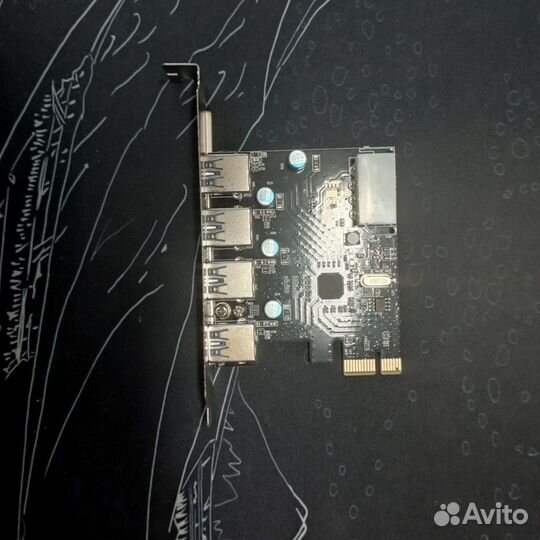 USB 3.0 x4 контроллер PCI-E плата расширения