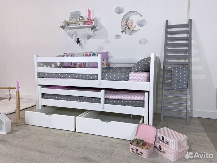Детская выдвижная кровать