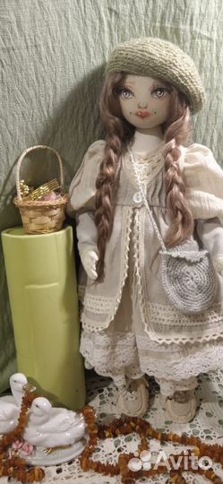 Интерьерная текстильная кукла ручной работы