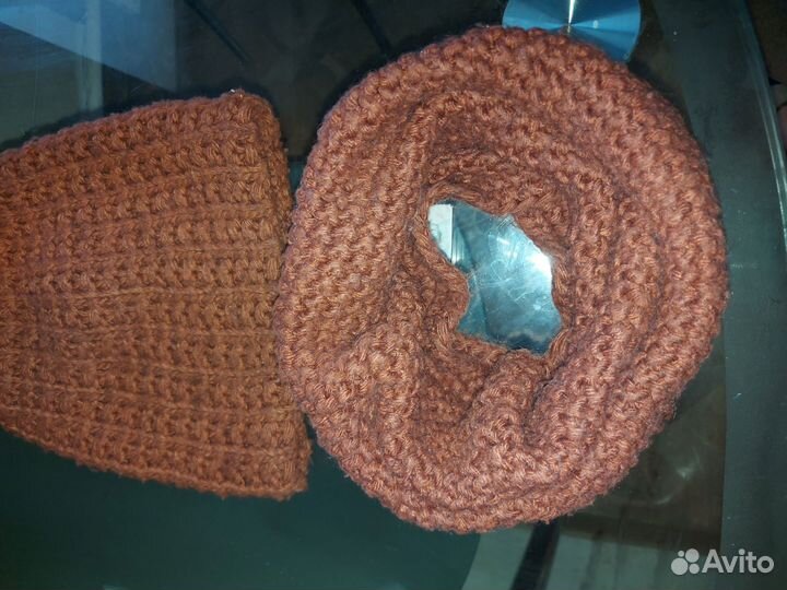 Шапка и снуд с шерстью