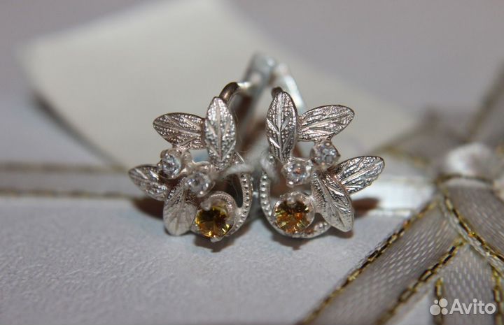 Серьги СССР серебро 875 925 916 пробы винтаж