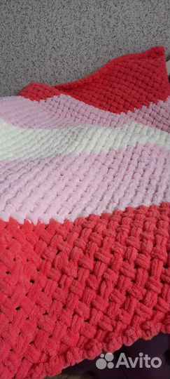 Плюшевый плед ручная работа