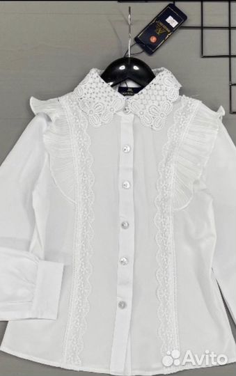 Блузка белая школьная