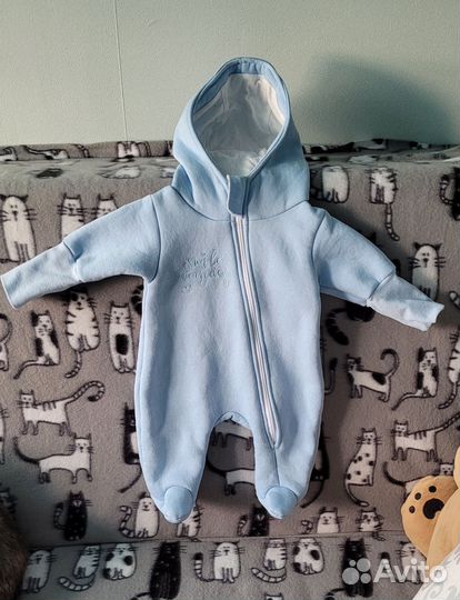 Комбинезон для новорожденного из футера