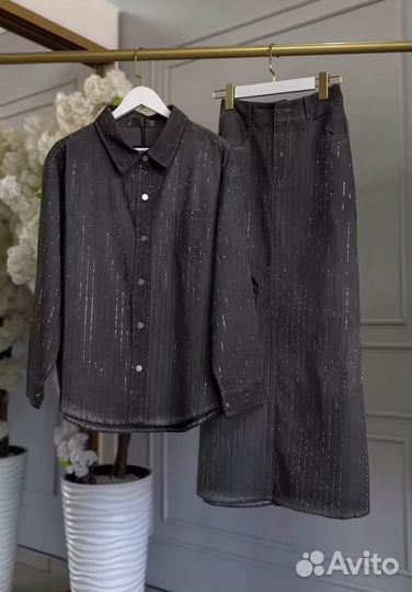 Джинсовый костюм женский