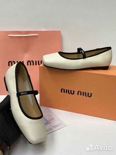 Балетки miu miu