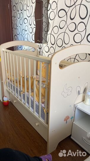 Детская кровать с ящиками