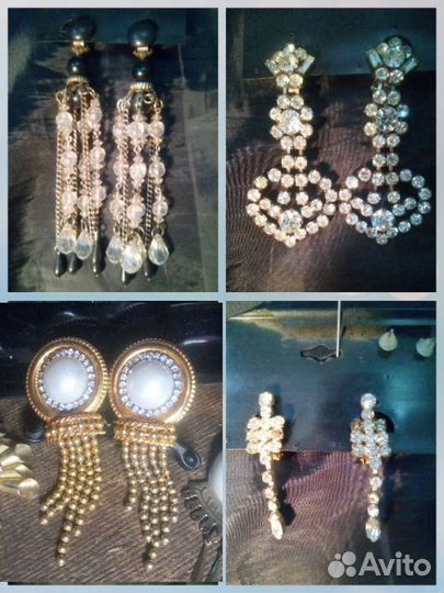 Бижутерия /серьги/клипсы/ссср/чсср/винтаж