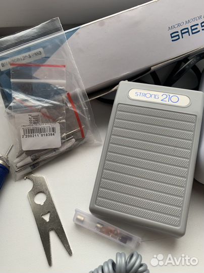 Strong 210 оригинал с педалью аппарат для маникюра