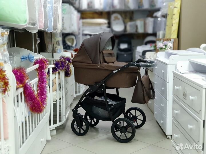 Коляска pituso Nino 2 в 1 Коричневая