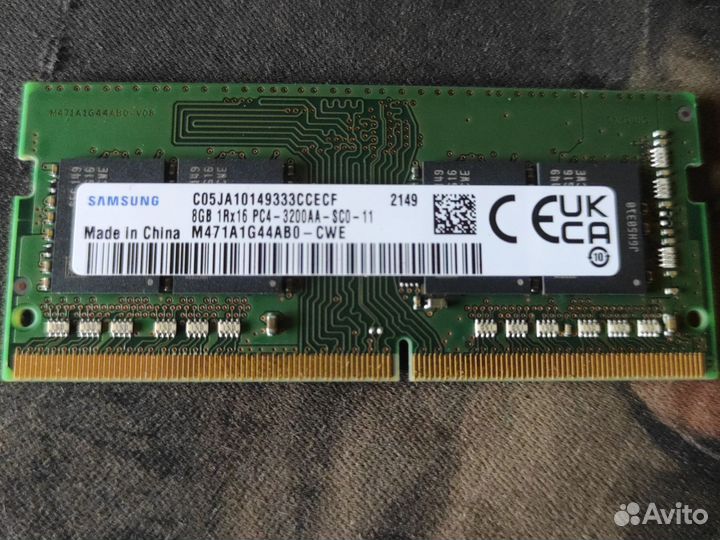 Оперативная память ddr4 8gb samsung для ноут