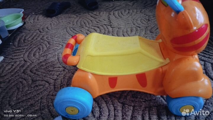 Тигр 2 в 1 каталка- толокар