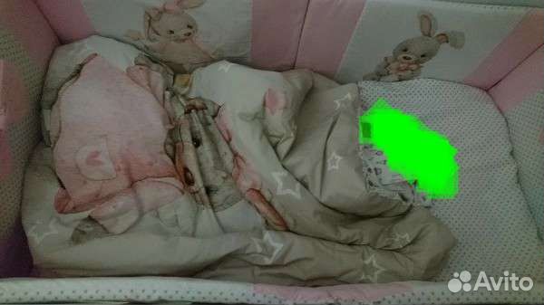 Бортики в детскую кроватку для девочки Балуша