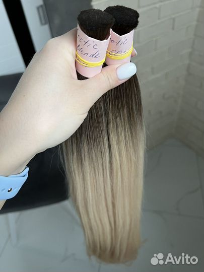 Волосы для наращивания, омбре 50 см