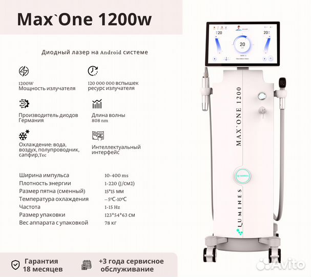 Аппарат для эпиляции Люминес. MaxOne 1200 Вт