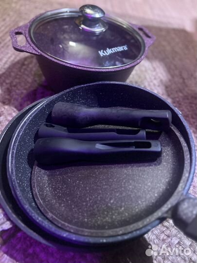 Сковороки и кастрюля разной степени бу