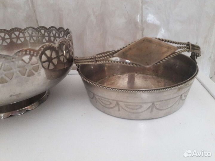 Сахарница-конфетница мельхиоровая