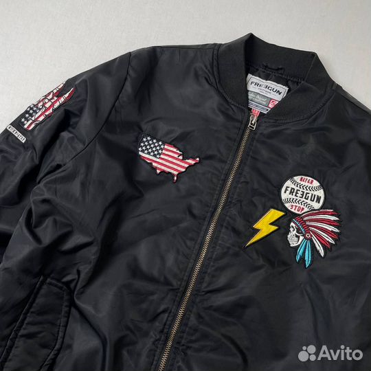 Винтажный бомбер Free Gun