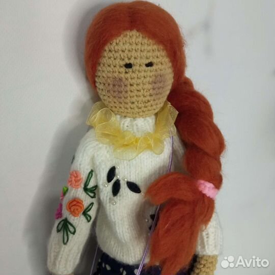 Интерьерная кукла Тильда. Ручная работа. Вязанная