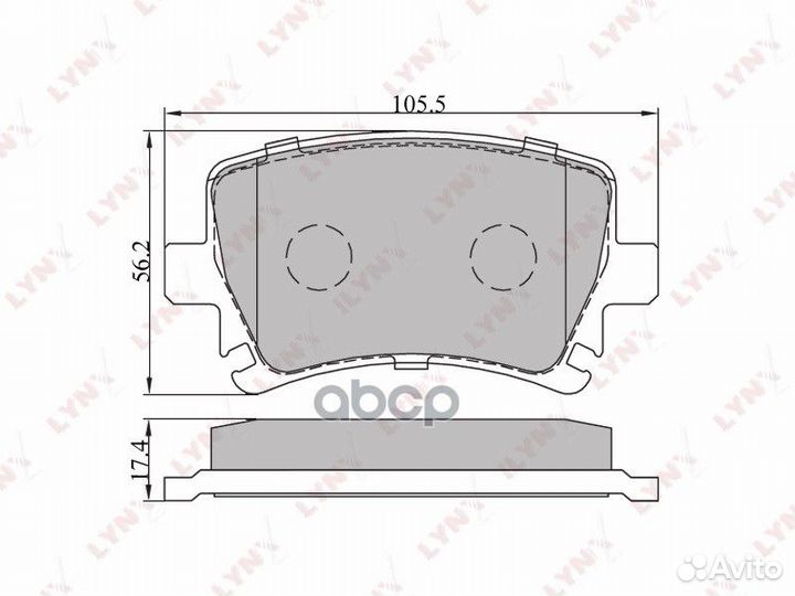 Колодки тормозные дисковые зад BD1204 lynxauto