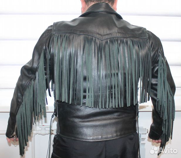 Кожаная мужская куртка