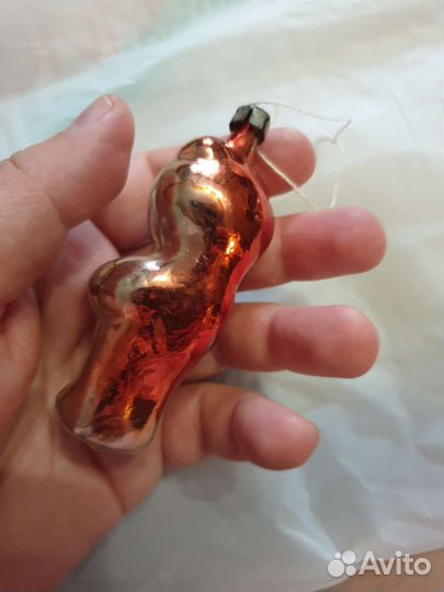 Елочная игрушка ссср, мишка с гармошкой