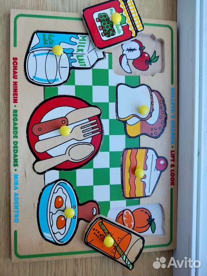 Пазлы вкладыши деревянный