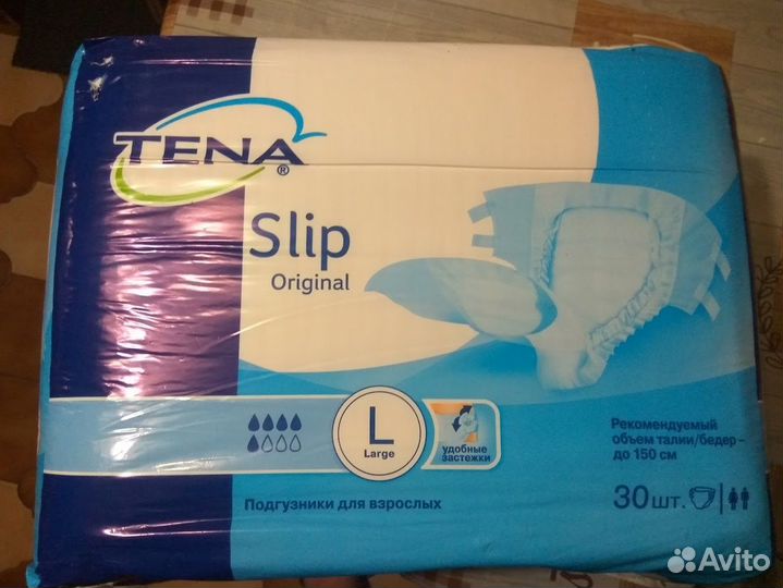 Подгузники для взрослых tena Slip Original L