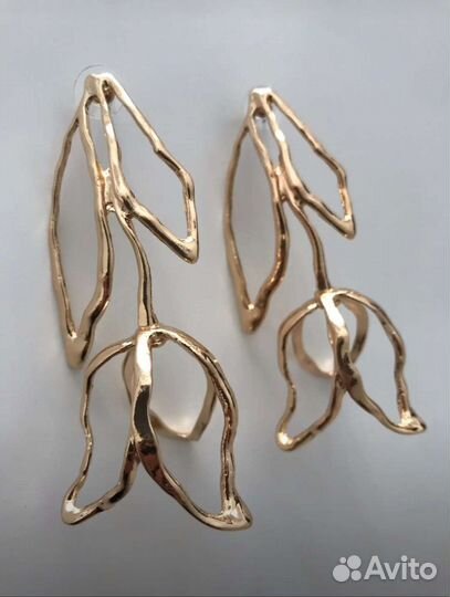 Роскошные серьги-тюльпаны