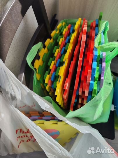 Детский коврик пазлы пакетом