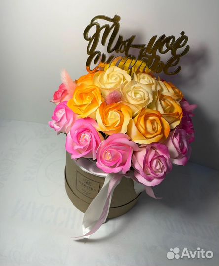 Букет из мыльных роз