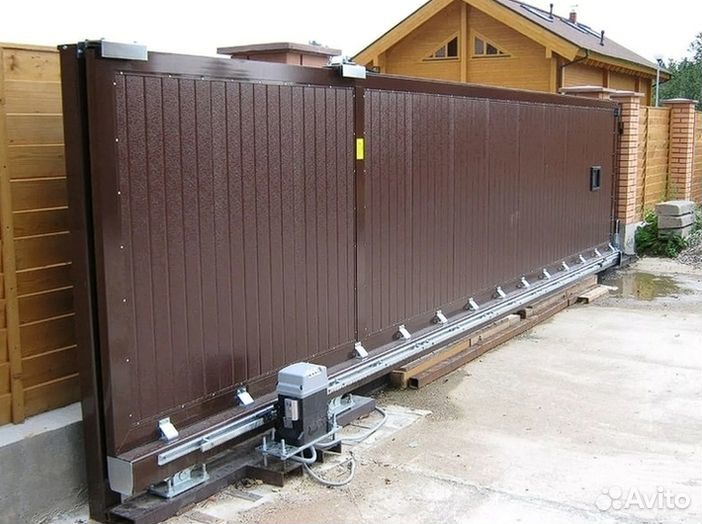 Откатные ворота с установкой