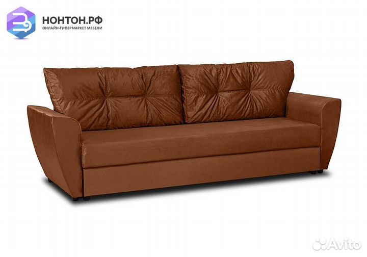 Диван еврокнижка Амстердам темно-коричневый