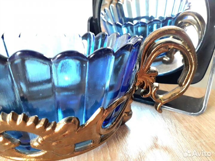 Винтажный салатник СССР / конфетница стекло