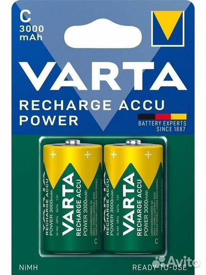 Аккумуляторы varta С R2U 3000 мАч (2шт)