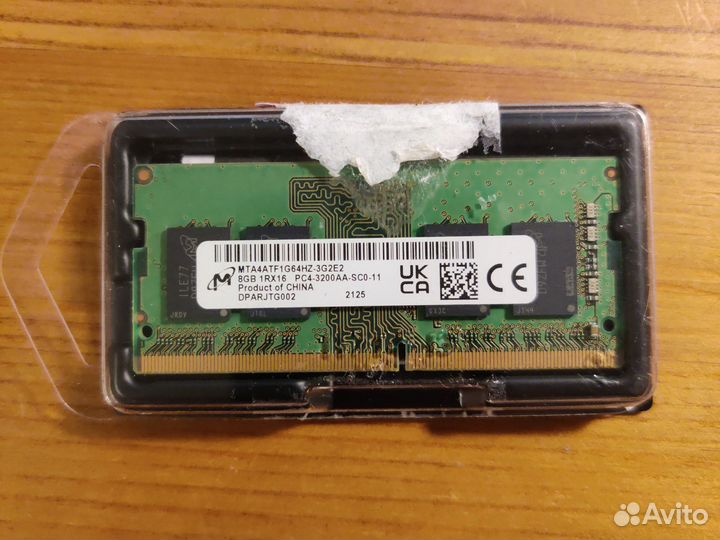 Оперативная память (ноутбучная) ddr4 8gb 3200